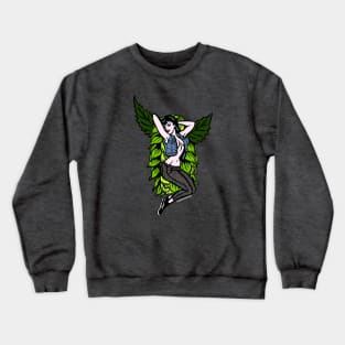 Winged Hop Pinup Crewneck Sweatshirt